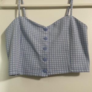 Light blue crop top